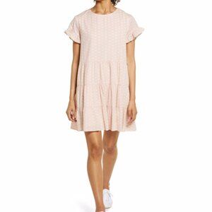 EUC Rachel Parcell Polka Dot Pink Baby Doll Dress